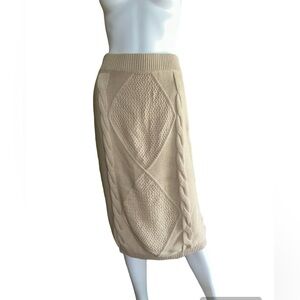 NWOT Polagram Tan Knit Skirt - 1X